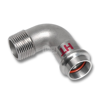 Kolano 90' SANHA NiroSan Press Industry, stal nierdzewna, 35 mm x 1 1/4'' (zw x GZ)