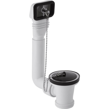 Odpływ zlewowy Geberit z przelewem i korkiem wpustu: G=1 1/2″, Biały-alpin