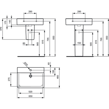 CONNECT CUBE UMYWALKA 65 CM