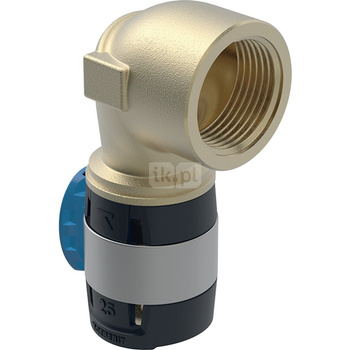 Kolano przejściowe 90' GEBERIT FlowFit, brąz bezołowiowy, 3/4'' x 16 mm (GW x łącznik zaprasowywany)