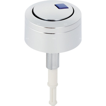 Przycisk Geberit do zaworu spustowego typ 280, spłukiwanie dwudzielne: Przycisk niepełnej ilości wody: niebieski, Przycisk pełnej ilości wody: chrom błyszczący