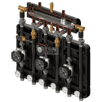 Kompania 3D+ 9054 (SKE 2DC+ 55kW, UNI, VTA372, VRG432, pompy DN25 Grundfos, siłownik ARA)