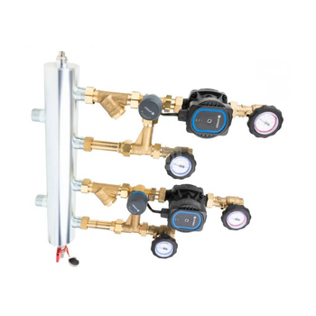 Grupa pompowa AFRISO BPS 966 AP GZ x GW 1'' x 3/4'', z zaworem mieszającym, z pompą obiegową AFRISO APH 160 15-7/130 mm