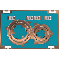 Przycisk uruchamiający Geberit Sigma50, przedni, uniwersalny, pierścienie: czerwone złoto, okrągły