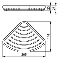 CONNECT KOSZYK NA MYDŁO NAROŻNY