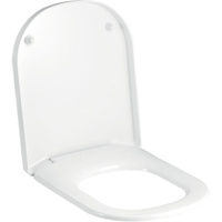 Deska sedesowa Geberit Renova Plan, kształt geometryczny, mocowanie od góry: Wolne opadanie=Nie, Mocowanie=Od góry, Biały / Błyszczący