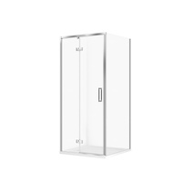 SET C178 KABINA LARGA LEWA CHROM 80X80X195+TAKO BIAŁY 80X4 WIRT