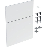 Zestaw frontów szuflad (2 szt.) do niskiej szafki bocznej, z dwoma szufladami GEBERIT iCon, kol. biały matowy szer.450 mm