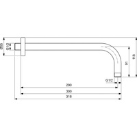 IDEALRAIN RAMIĘ DESZCZOWNICY 300MM SILV STOR