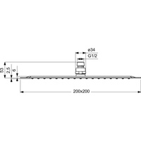 IRAIN LUXE DESZCZOWNICA KWADRAT. 200X200