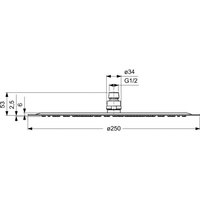 IRAIN LUXE DESZCZOWNICA OKRĄGŁA 250MM