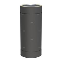 Rura dł. 500mm fi130mm lakierowana na czarno(RAL9011)