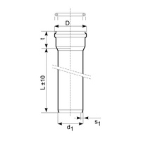 Rura kanalizacyjna zewnętrzna pvc-u MAGNAPLAST KGEL 110 x 6000 x 3.2 z kielichem lita pomarańczowa, klasa C - SN 8
