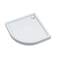 Brodzik akrylowy zintegrowany z nośnikiem Stabilsound Plus® oraz obudową akrylową przeciągniętą do podłogi Competia New 90x90x12 cm R55, półokrągły