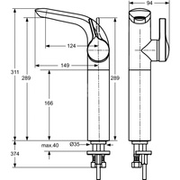 MELANGE BATERIA UMYWALKOWA WYSOKA