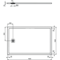 ULTRAFLAT S Brodzik 160x100 BC SAND