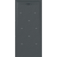 Brodzik prostokątny Geberit Sestra: 170x80x4cm, Grafit / Struktura łupka