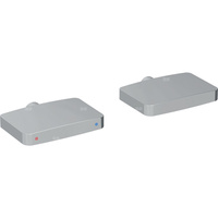 Zestaw pokręteł do baterii umywalkowej Geberit ONE, kształt geometryczny, montaż naścienny (2 szt.): Chrom błyszczący