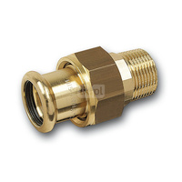 Śrubunek SANHA PURAPRESS trzyczęściowy, Cu, 12 mm x 1/2'' (zw x GZ)