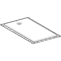 Brodzik prostokątny Geberit Olona z włókniną uszczelniającą: 160x90cm, Biały / Matowy