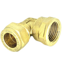 Kolano skręcane QIK Do rur miedzianych, mosiądz, 1/2'' x 15 mm (GW x złącze skręcane)