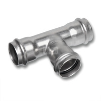 Trójnik SANHA NiroSan Press stal nierdzewna 35 mm x 28 mm x 35 mm (zw x zw x zw)