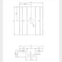 Klema środkowa 41x50 z pinami uziemiającymi czarna