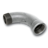 Łuk 90' SANHA 1#, żeliwo (cynk/nikiel) (ocynk), 3/8'' (GW x GZ)