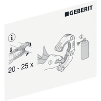 Naklejka informacyjna - opaski zaciskowe Mapress