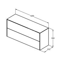 CONCA SZAFK 120X37X55 2 DR+WTOP NOC WHMT