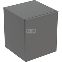 Szafka boczna Geberit Acanto, z jedną szufladą i jedną szufladą wewnętrzną: H=52cm, Korpus i front: lava / lakierowany matowy, Uchwyt: lava / malowany proszkowo, matowy