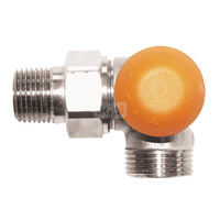 Zawór grzejnikowy termostatyczny HERZ TS-98-V 3-osiowy cd z nastawą wstępną, połączenie 1/2'' (niklowanie)