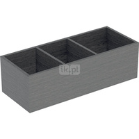 Geberit Variform Wkład do szuflady, podział w kształcie litefy H, do szuflady dolnej, B18cm, H14.3cm, 37.3cm, ciemnoszary, z powłoką melaminową