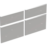 Zestaw frontów szuflad do szafki pod umywalkę podwójną GEBERIT iCon, kol. platynowy szer.1200 mm