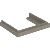 Nasadzany blat Geberit Citterio pod umywalkę: Dąb szarobrązowy, Szerokość umywalki=60cm