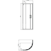 CONNECT 2 KABINA 80X80 S.B. 550MM