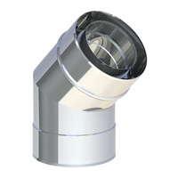 Kolano sztywne 45' fi130/180mm z uszczelką płaszcz zewnętrzny wysoki połysk