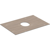 Płyta przykrywająca Geberit do dolnej szafki pod umywalkę stawianą na blat, z jedną szufladą: B=75cm, Dąb / Melamina, struktura drewna