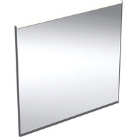 Geberit Option Plus Square Podświetlane lustro, B75cm, H70cm, T3.2cm, z bezpośrednim i pośrednim oświetleniem, czarny mat, Aluminium anodyzowane