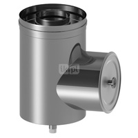 Podstawa komina z odwodnieniem i rewizją JEREMIAS CLV262 stal nierdzewna fi 200/400