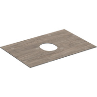 Płyta przykrywająca Geberit do dolnej szafki pod umywalkę stawianą na blat, z jedną szufladą: B=75cm, Orzech włoski hickory / Melamina, struktura drewna