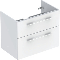 Szafka pod umywalkę GEBERIT Selnova Square Slim, 2 szuflady, kolor biały szer.78.8mm