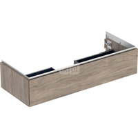Szafka pod umywalkę Geberit ONE, z jedną szufladą: Szerokość umywalki=120cm, Orzech włoski hickory / Melamina, struktura drewna