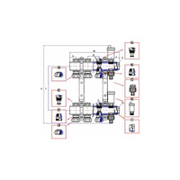 Rozdzielacz ogrzewania RUMET 71K 6 obwodowy
