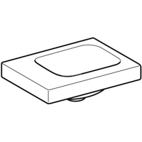 Umywalka GEBERIT iCon Light prostokątna, biała, 380mm, bez otworu na baterię, bez odpływu przelewowego, półka z lewej