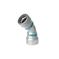 Łuk 45' SANHA Heavy Steel Press, stal (cynk/nikiel), 2'' (zw x zw)