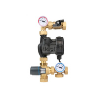 Grupa pompowa AFRISO BTU 501 AP nakrętka x nakrętka 1'' x 1'', z zaworem termostatycznym, z pompą obiegową AFRISO APH 160 15-7/130 mm