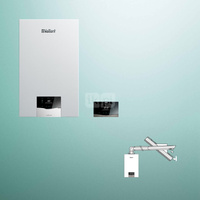 Pakiet - Kocioł gazowy dwufunkcyjny VAILLANT ecoTEC plus VCW 26CS/1-5 kondensacyjny wiszący 2.8 - 21 kW + Zestaw powietrzno-spalinowy + RegulatorsensoCOMFORT 720