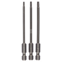 Zestaw 3 końcówek wkrętakowych (T) T8, T10, T15, 89 mm