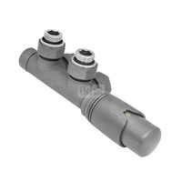 PHA-036G Zestaw termostatyczny kątowy z nastawą wstępną do podłączenia grzejnika grafit